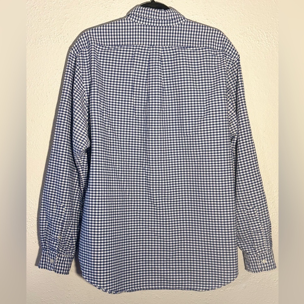 Polo Ralph Lauren Blue/White Check Long Sleeve Classic Button Shirt Size XXL - Picture 2 of 5
